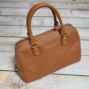 Michael Kors Acorn Cindy Saffiano Leather Dome Satchel Large